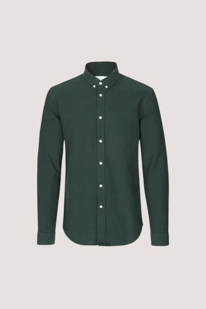 SAMSØE SAMSØE - LIAM BX SHIRT - DARKEST SPRUCE
