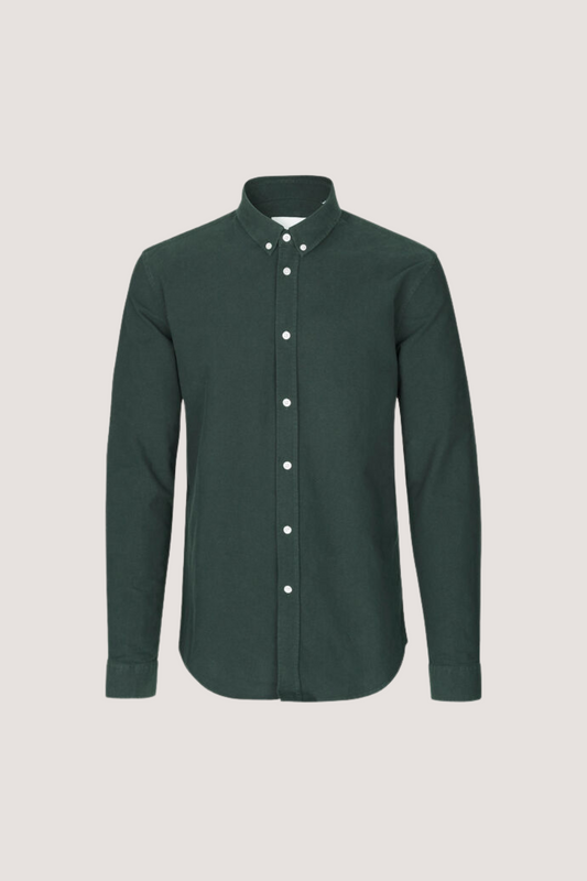 SAMSØE SAMSØE - LIAM BX SHIRT - DARKEST SPRUCE