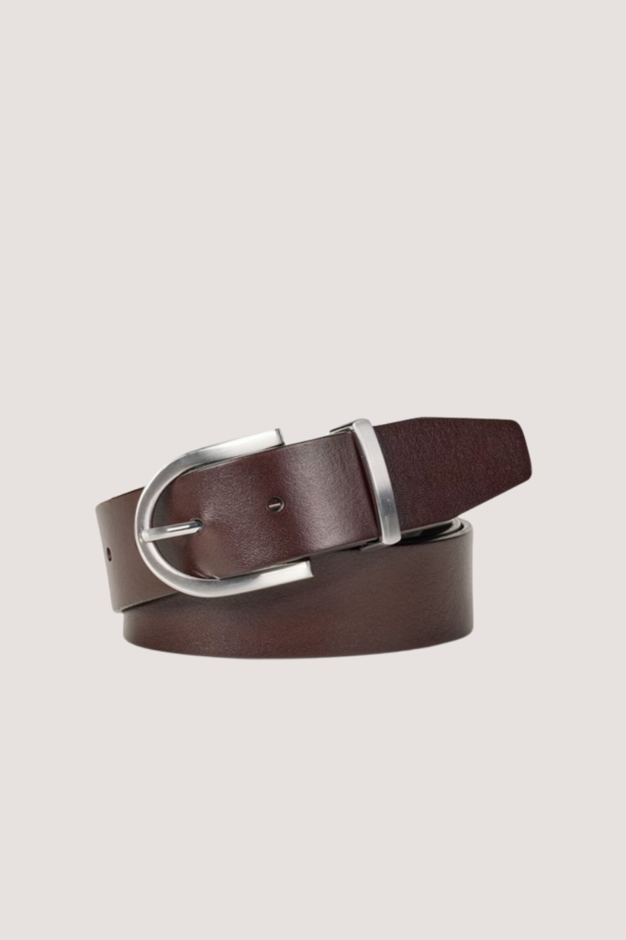 SAMSØE SAMSØE - SABEVAN BELT - DARK BROWN