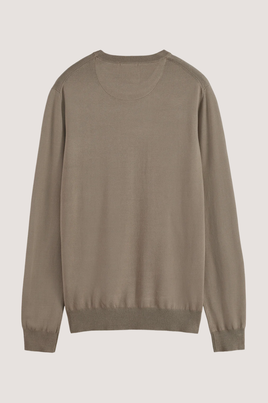 SCOTCH & SODA - ESSENTIAL VISCOSE SWEATER - MOCHA