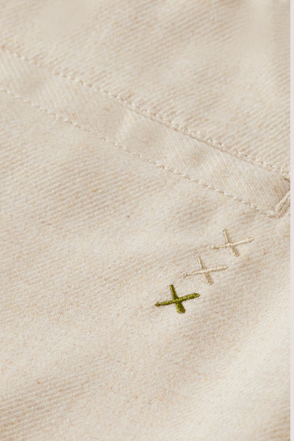 SCOTCH & SODA - MORTON TWILL JOGGER - PARCHMENT MELANGE