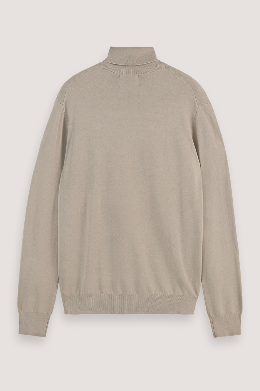 SCOTCH & SODA - TURTLENECK VISCOSE SWEATER - MOCHA