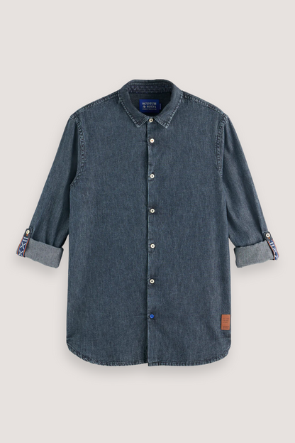 SCOTCH & SODA - WASHED BLACK DENIM SHIRT - WASHED BLACK
