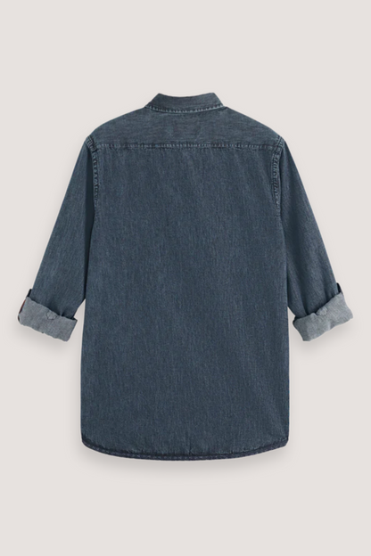 SCOTCH & SODA - WASHED BLACK DENIM SHIRT - WASHED BLACK