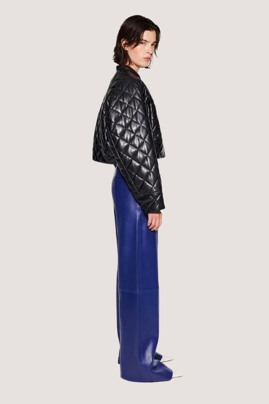 STAND STUDIO - AVA QUILT JACKET - BLACK