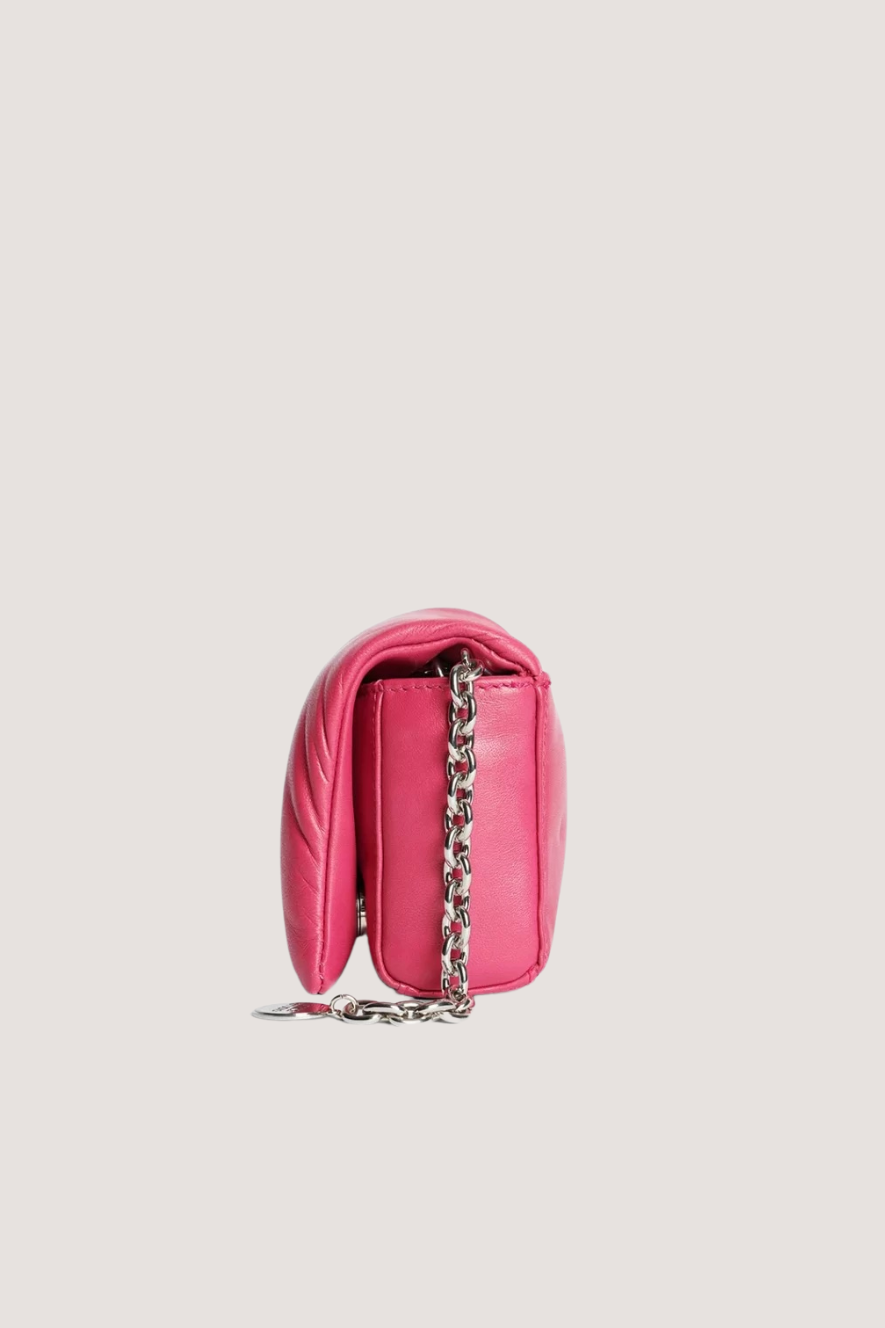 STAND STUDIO - ERY PANEL BAG - NEON PINK/SILVER