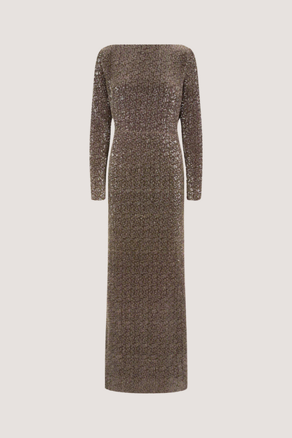 STINE GOYA - CARSONI LONG DRESS - HOLOGRAPHIC SEQUIN