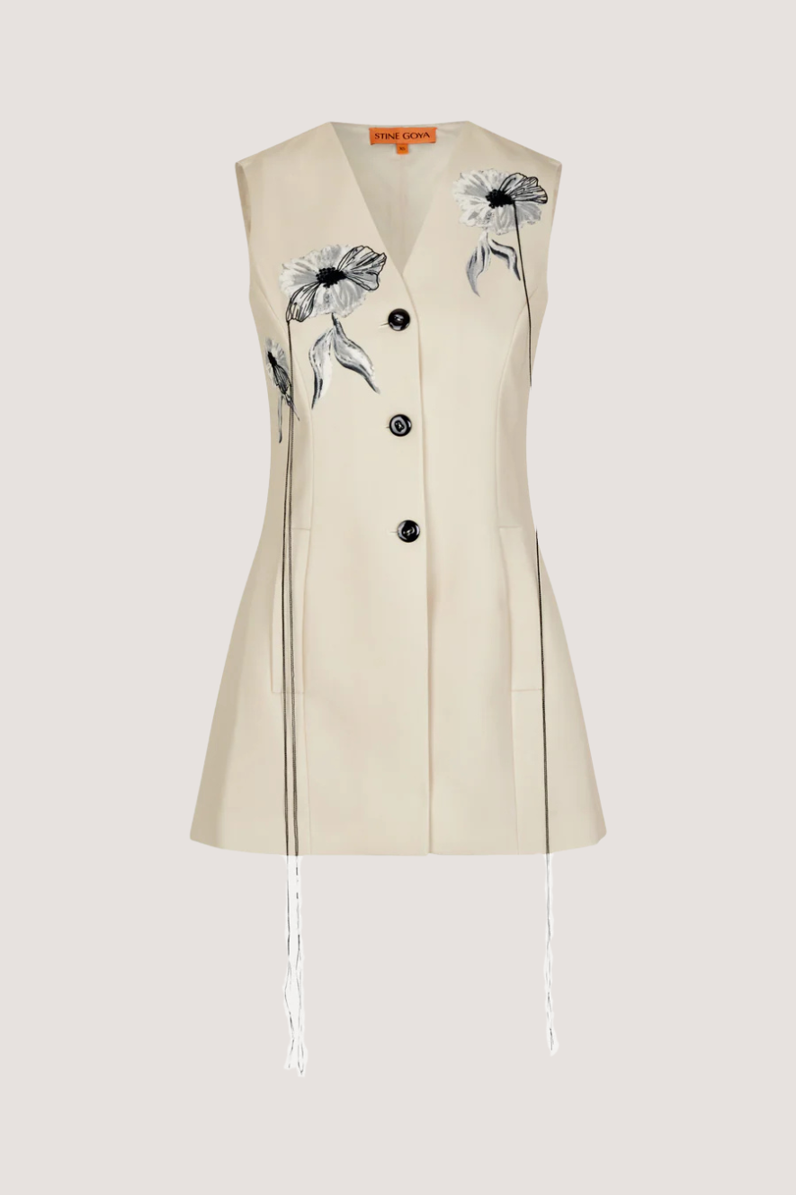 STINE GOYA - FILO VEST - ANEMONE EMBROIDERY