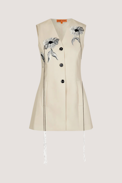 STINE GOYA - FILO VEST - ANEMONE EMBROIDERY