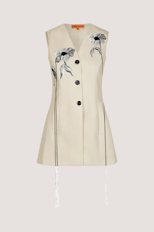 STINE GOYA - FILO VEST - ANEMONE EMBROIDERY
