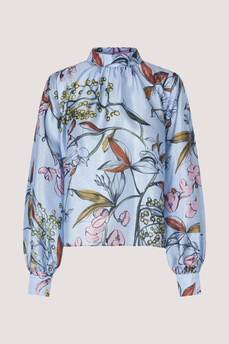 STINE GOYA - GATHERED LONG SLEEVE TOP - SPRING MIMOSA