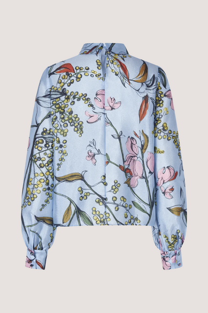 STINE GOYA - GATHERED LONG SLEEVE TOP - SPRING MIMOSA