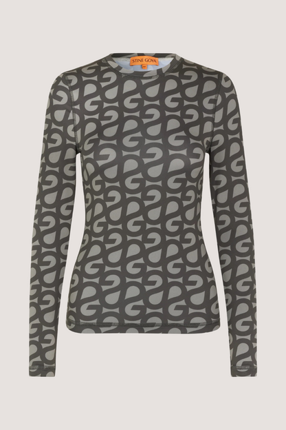 STINE GOYA - JUNO LONG SLEEVE TOP - GREY
