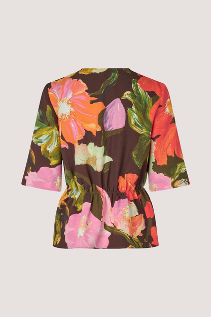 STINE GOYA - SGNAICA TOP - SUMMER NIGHT POPPIES