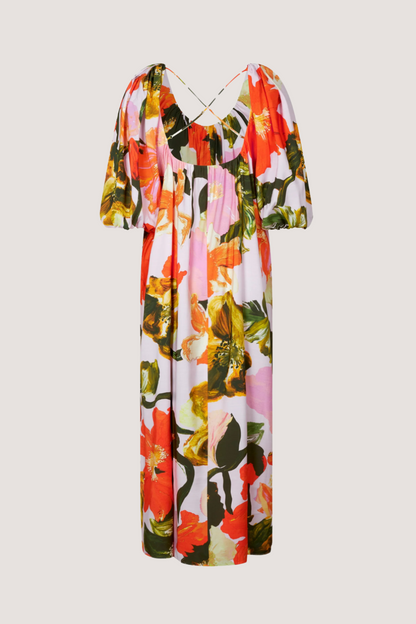 STINE GOYA - SGTERESE LONG DRESS - SUMMER DAY POPPIES