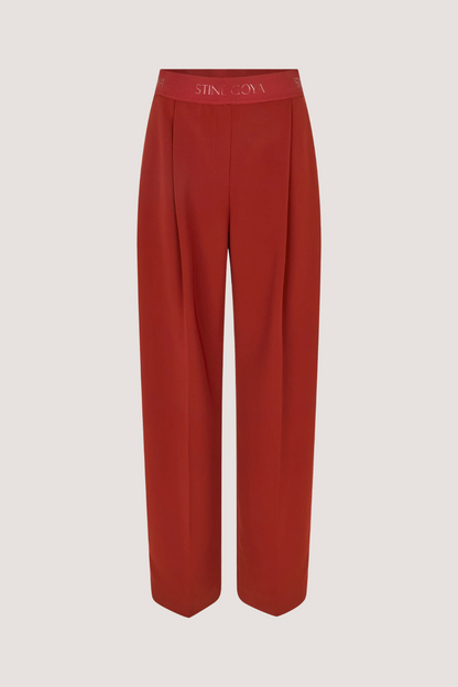 STINE GOYA - WIDE LEG LONG PANTS - BORDEAUX