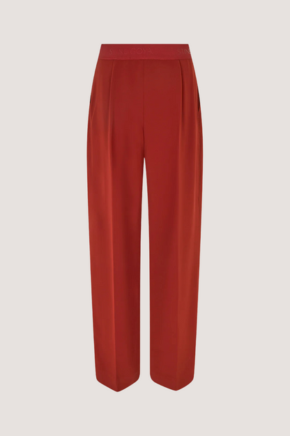 STINE GOYA - WIDE LEG LONG PANTS - BORDEAUX