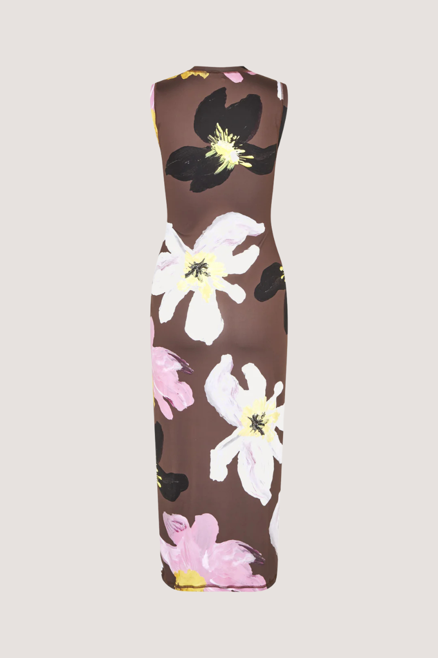 STINE GOYA - ELASTIC TANK CREWNECK DRESS - WILD FLOWERS