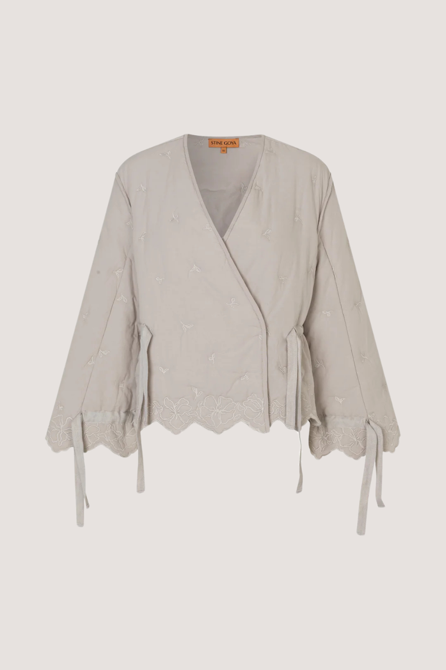 STINE GOYA - GATHERED TIE JACKET - WILD QUILTED FLOWERS