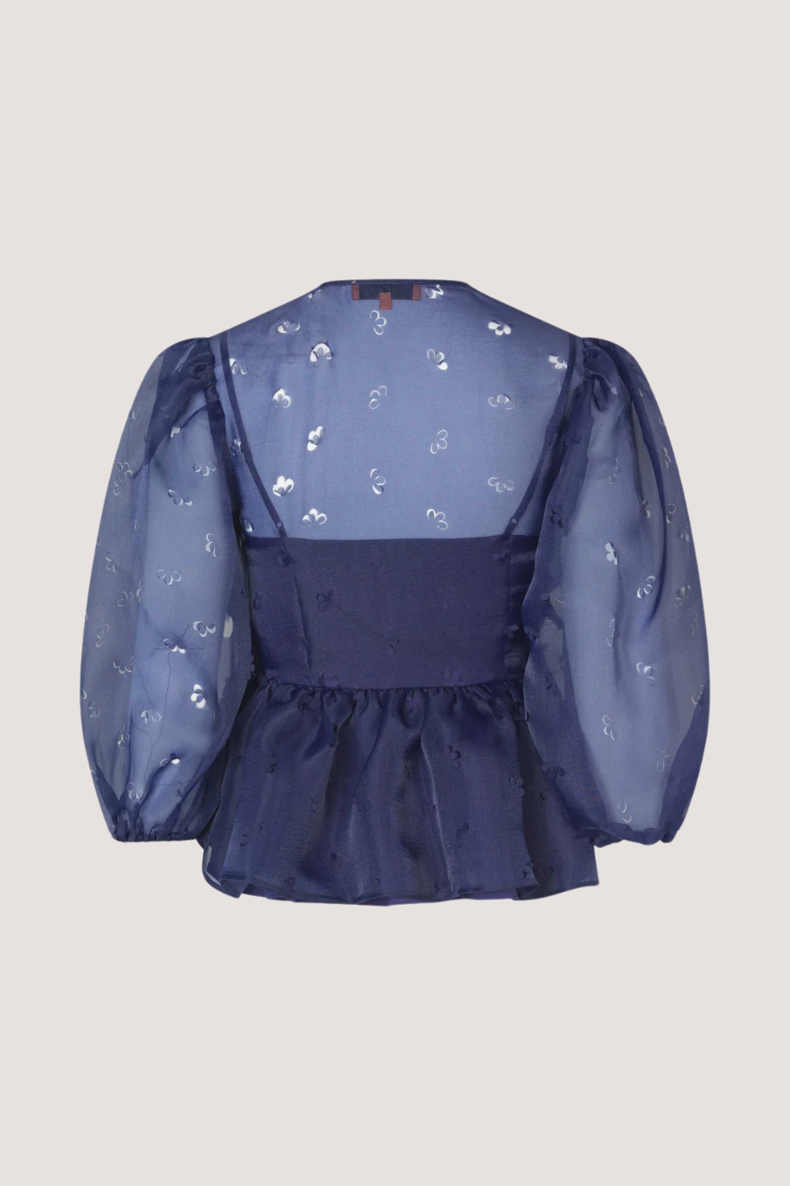 STINE GOYA - LONG SLEEVE BOW TOP - DITZY FLORAL