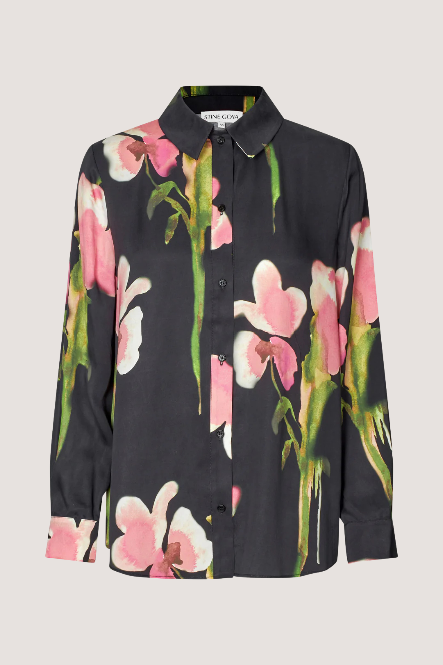STINE GOYA - LONG SLEEVE SHIRT - MELTING FLOWERS
