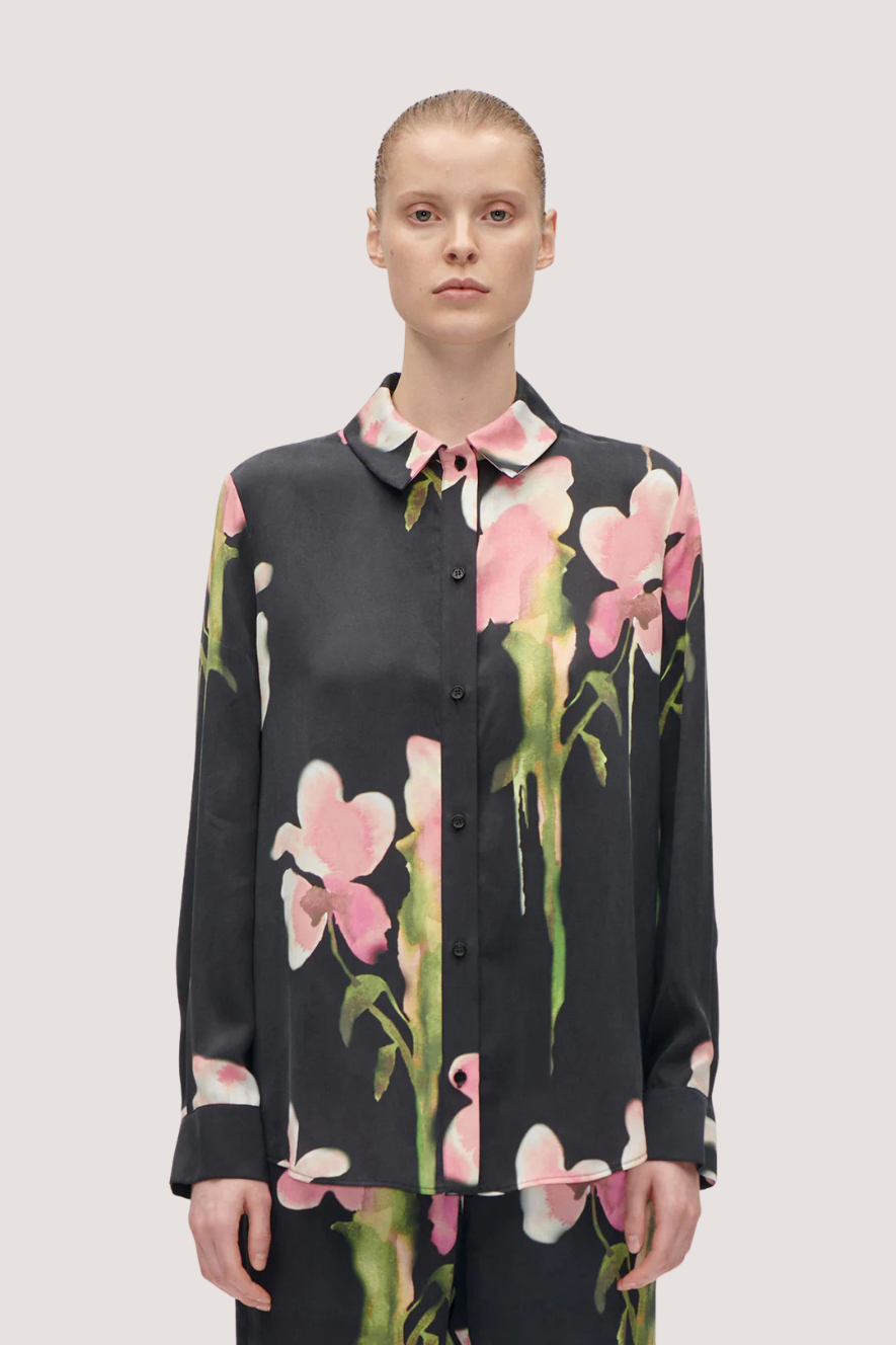 STINE GOYA - LONG SLEEVE SHIRT - MELTING FLOWERS