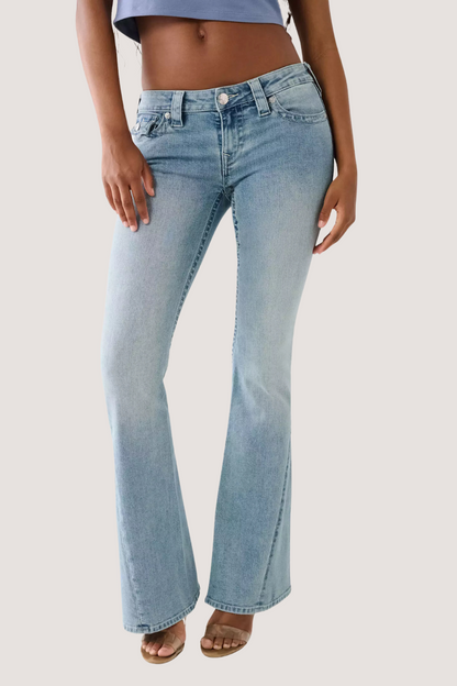 TRUE RELIGION - JOEY LOW RISE FLARE - PEAK SPOT