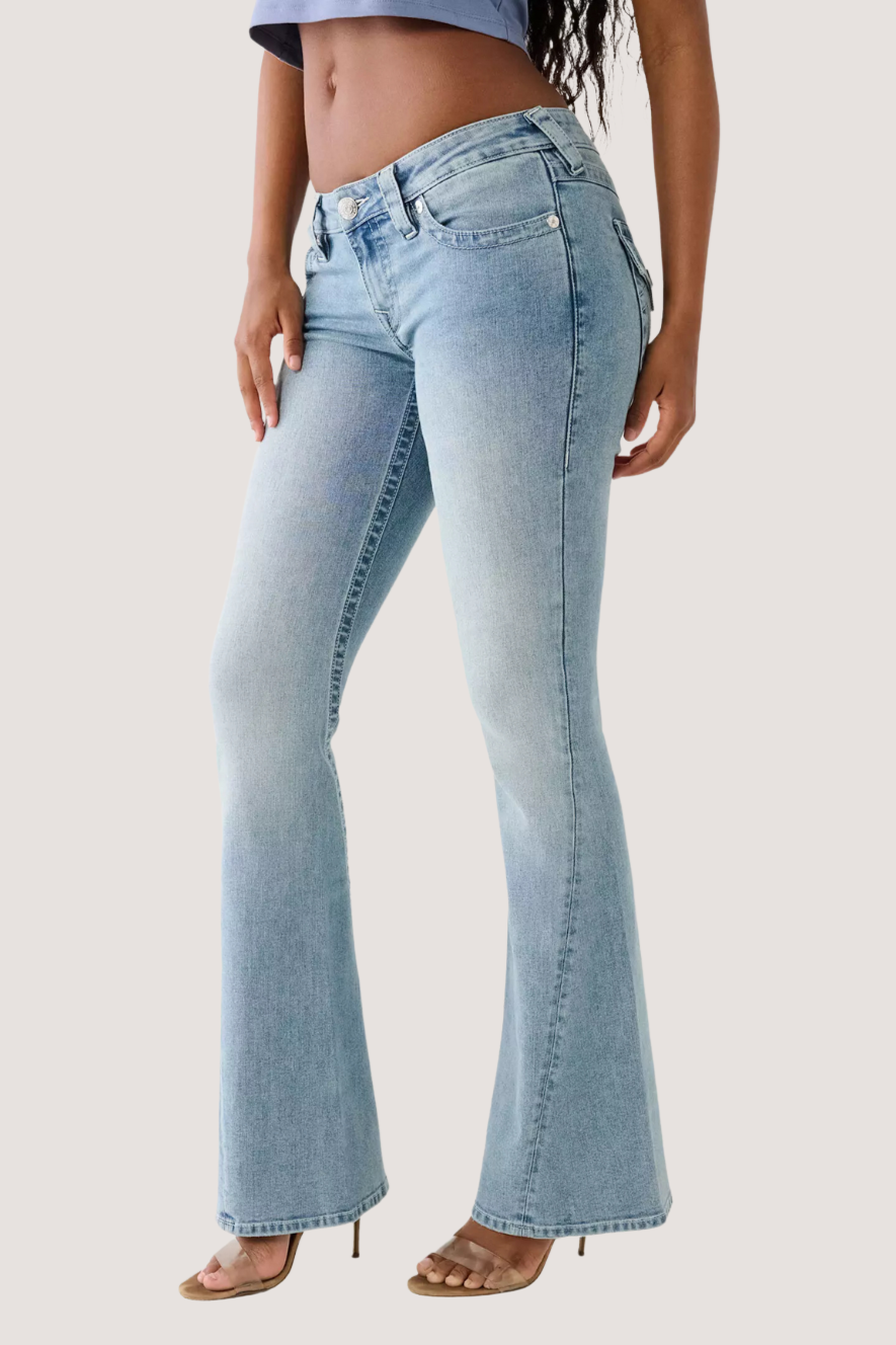 TRUE RELIGION - JOEY LOW RISE FLARE - PEAK SPOT