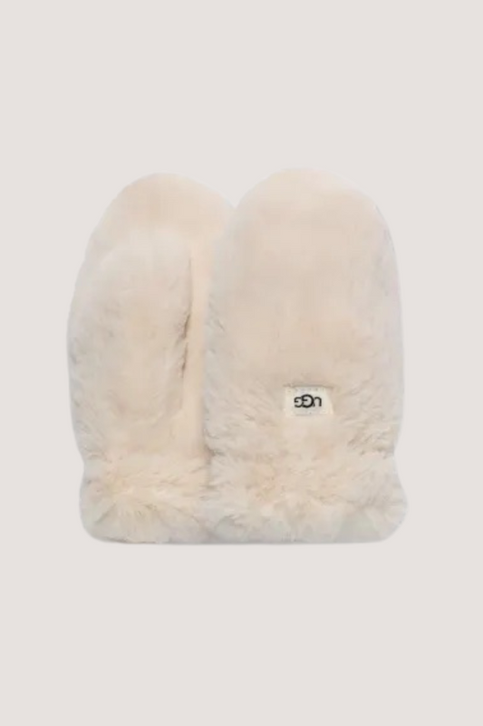 UGG - FAUX FUR MITTEN KIDS - WHITE