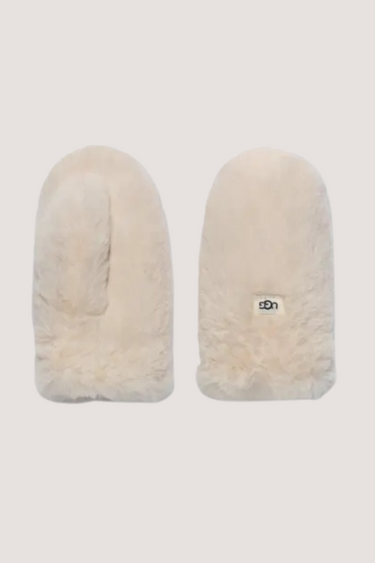 UGG - FAUX FUR MITTEN KIDS - WHITE
