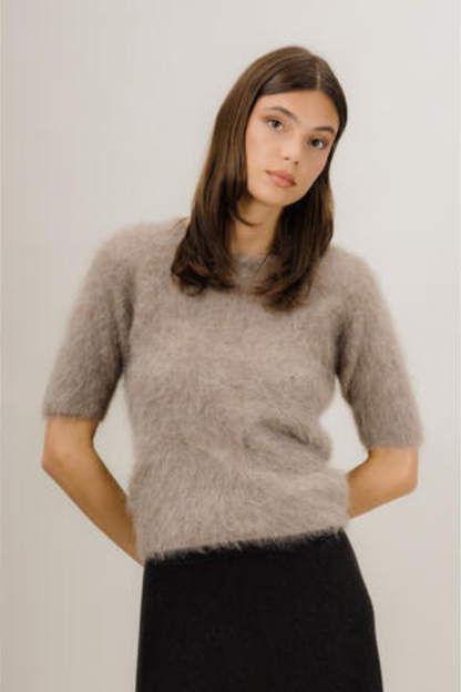URBAN PIONEERS - ABBY KNIT TOP - DARK SAND
