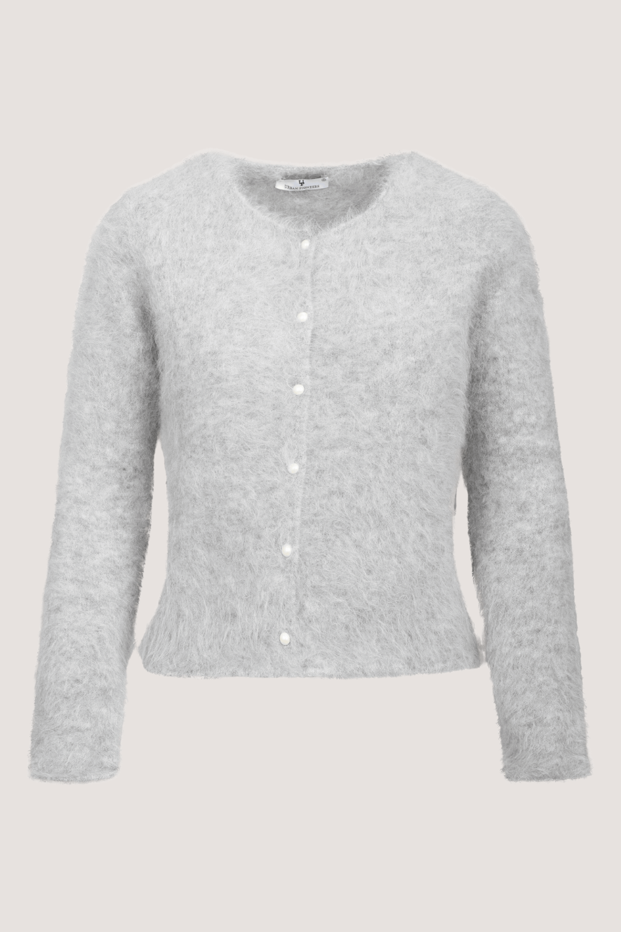 URBAN PIONEERS - ADA KNIT CARDIGAN - LIGHT GREY
