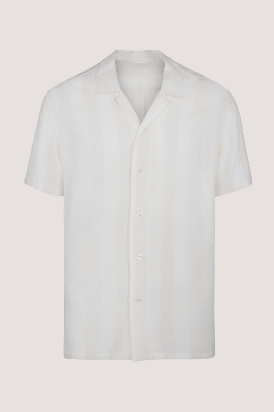 URBAN PIONEERS - ALONSO SS SHIRT - SAND/CREAM