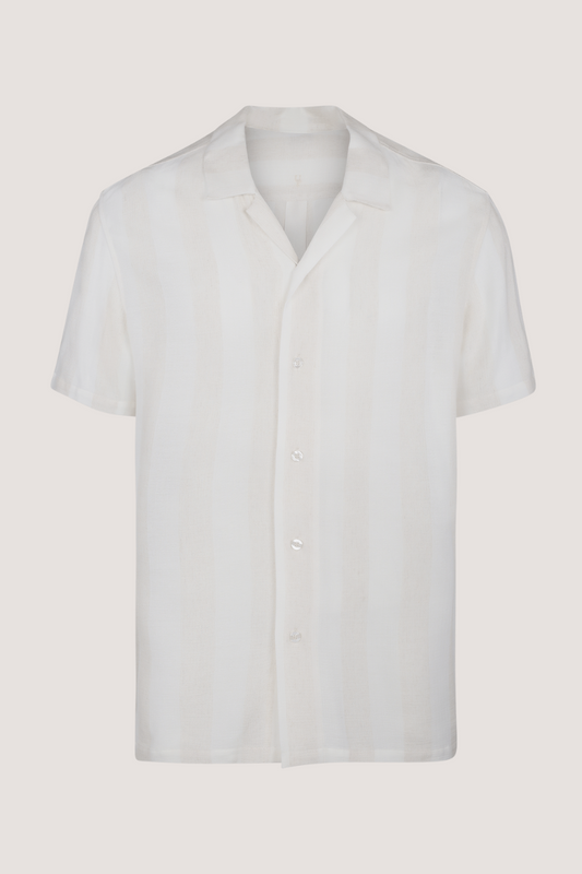 URBAN PIONEERS - ALONSO SS SHIRT - SAND/CREAM