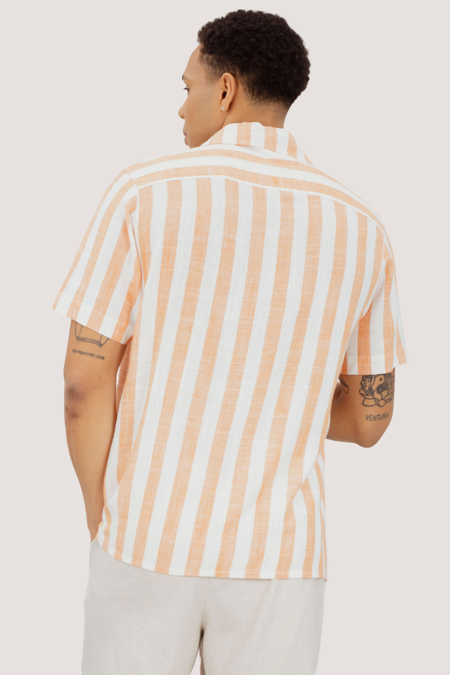 URBAN PIONEERS - FOLKE SS SHIRT - CORAL