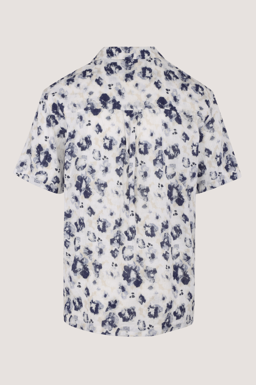 URBAN PIONEERS - GASTON SS SHIRT - BLUE AOP