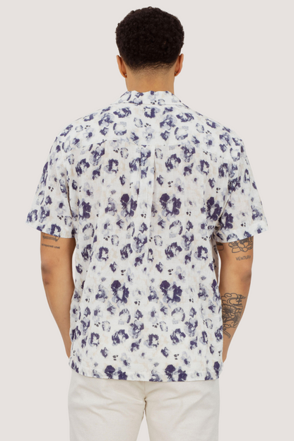 URBAN PIONEERS - GASTON SS SHIRT - BLUE AOP