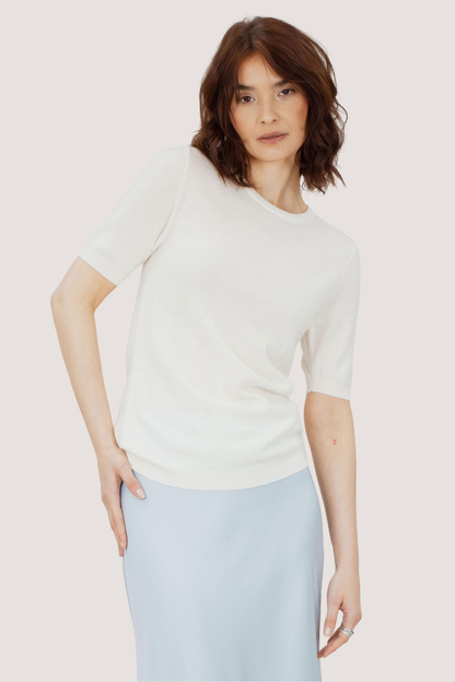 URBAN PIONEERS - MERTINA SS TOP - CREAM