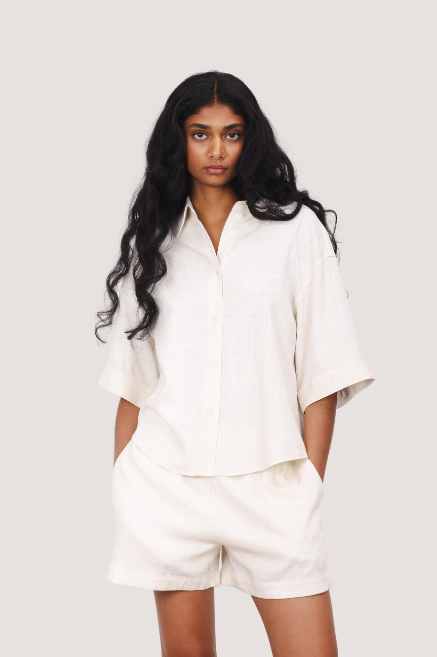 URBAN PIONEERS - NEMI SS SHIRT - LIGHT SAND