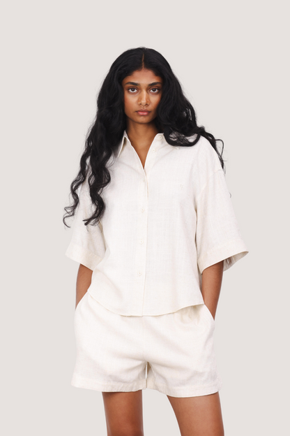 URBAN PIONEERS - NEMI SS SHIRT - LIGHT SAND