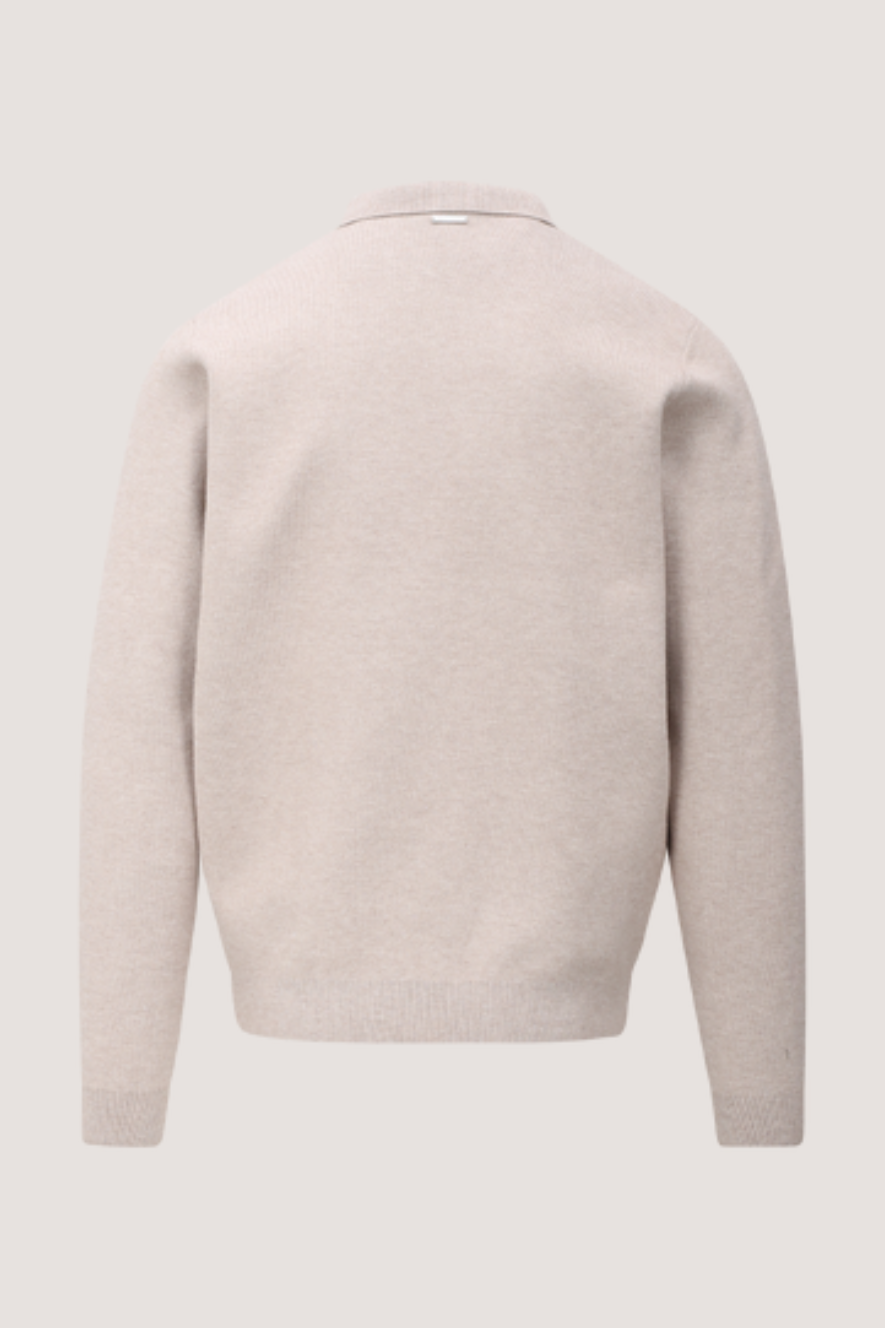 URBAN PIONEERS - SUCCA HALF-ZIP POLO - LIGHT SAND