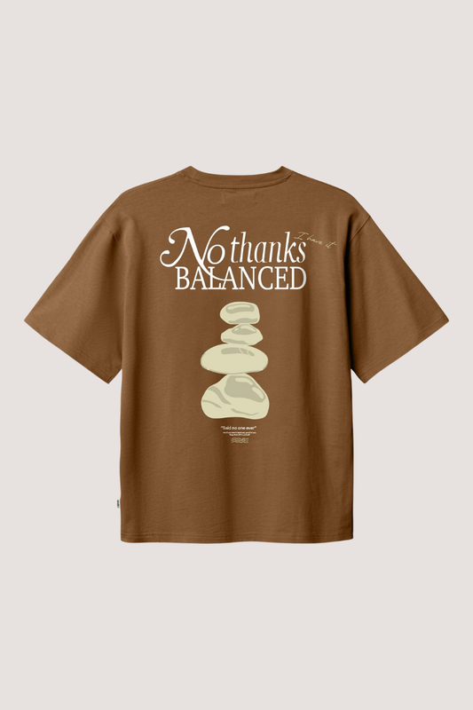 WOODBIRD - WBBAINE BALANCE TEE - DARK BROWN