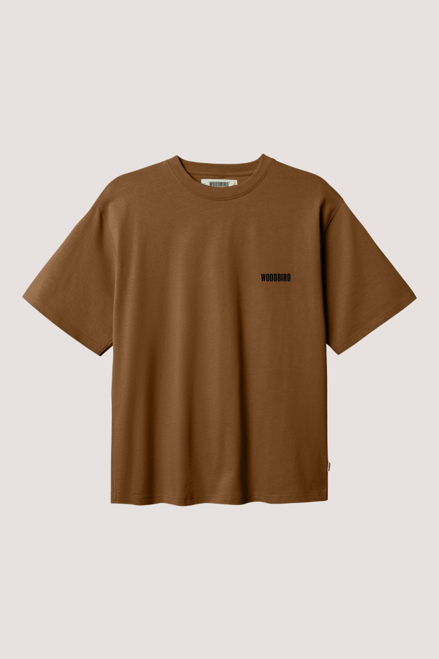 WOODBIRD - WBBAINE BALANCE TEE - DARK BROWN