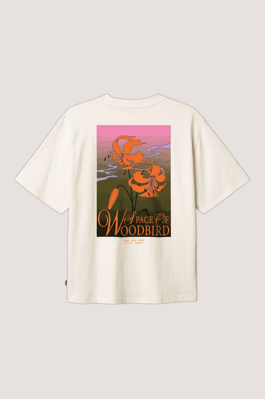 WOODBIRD - WBBAINE FLOWER TEE - OFF WHITE