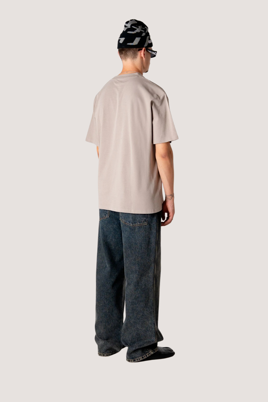 WOODBIRD - WBBAINE BASE TEE - LIGHT GREY
