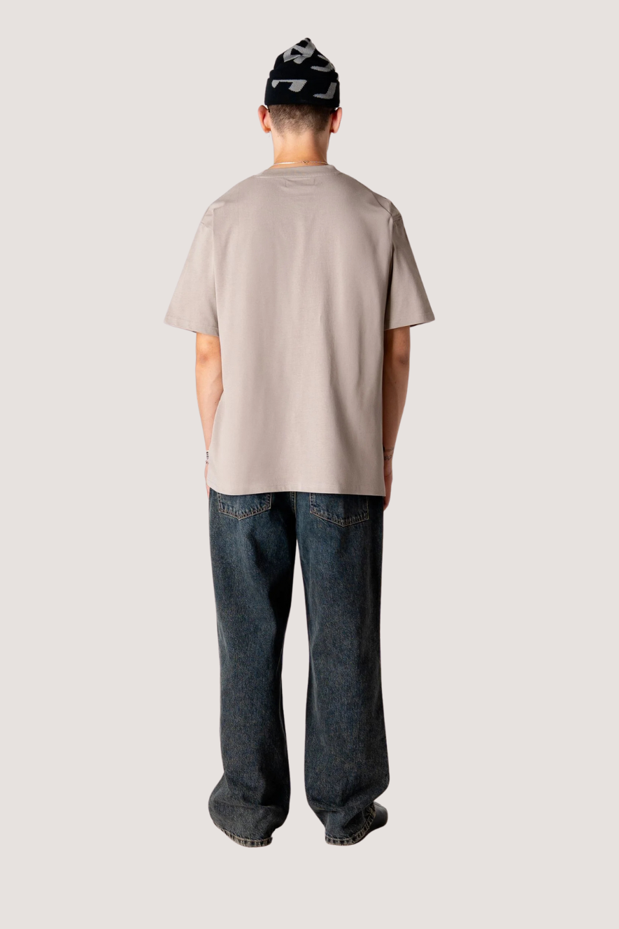 WOODBIRD - WBBAINE BASE TEE - LIGHT GREY