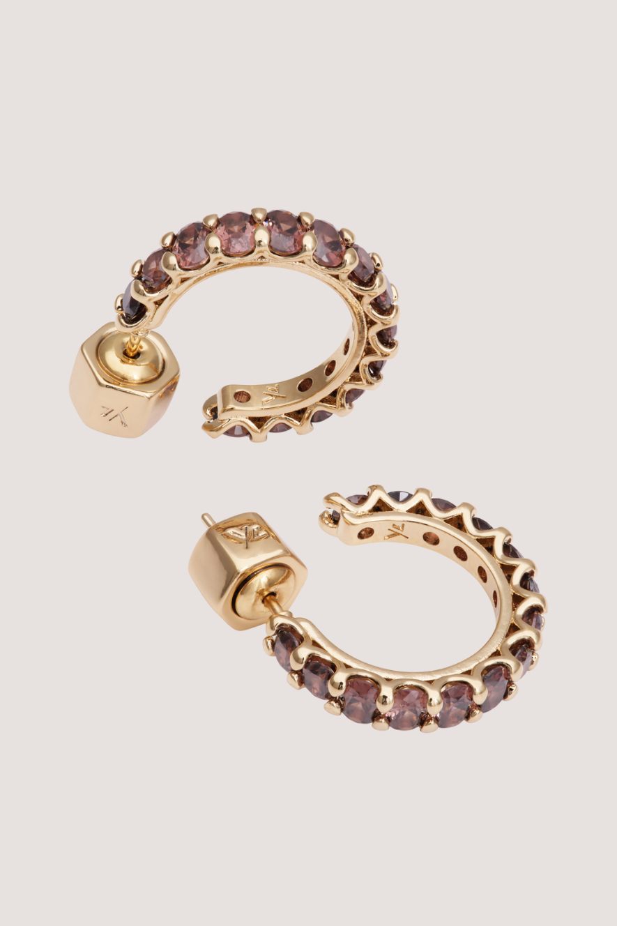 YLVA LI - JULIEN EARRINGS - CHESTNUT/GOLD