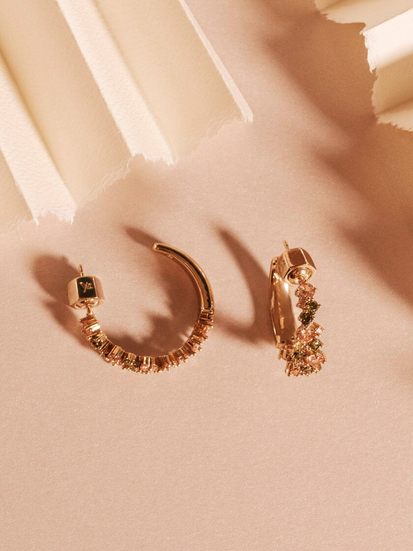 YLVA LI - MEADOW AVANTGARDE EARRINGS – PERIDOT/GOLD