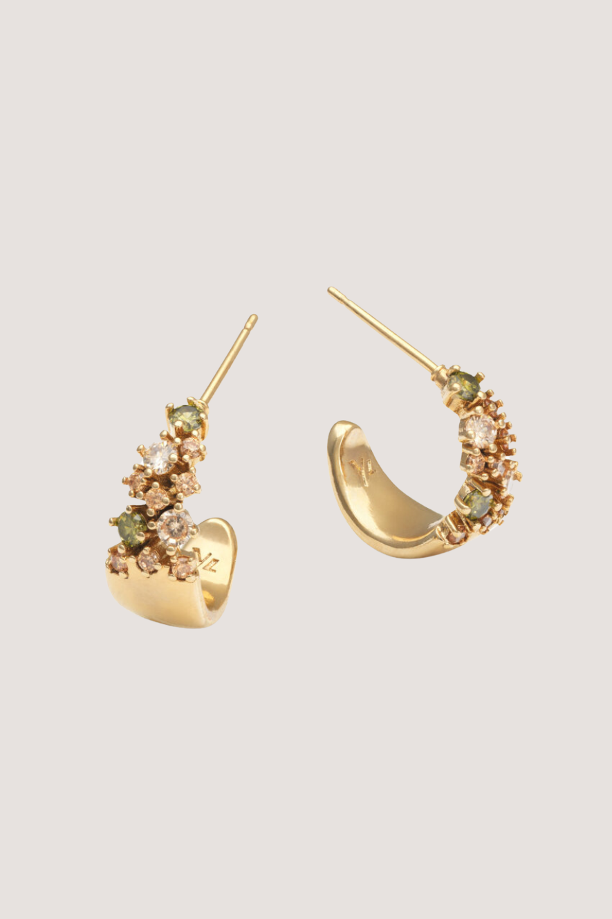 YLVA LI - PETITE MEADOW EARRINGS - PERIDOT/GOLD