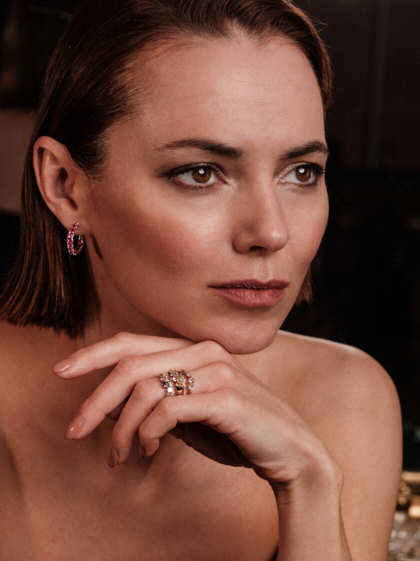 YLVA LI - PETITE MEADOW RING – CHAMPAGNE/SILVER